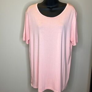 Piko 1988 Boat Neck Light Coral/Pink Oversized Fit Lightweight Tunic - Medium